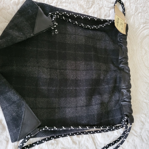 IL Bisonte leather , wool backpack or purse NWT main image 7